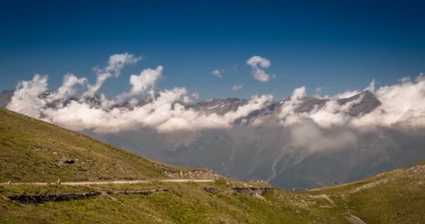 4k, Zeitraffer, strada dell assietta, Italien — Stockvideo