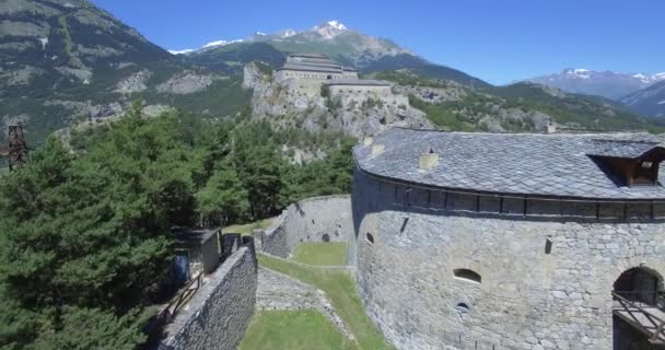 4K Aerial, Fyling Above Fort Victor-Emmanuel, France - native version — Stock Video