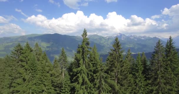 4K Aerial, Flying At Jaunpass, Швейцария - родная версия — стоковое видео