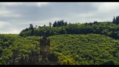 Timelapse, cochem castle, mosel alan, Almanya