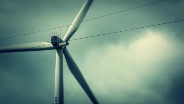 Wind Energy, Powerplants, Power Poles — Stock Video
