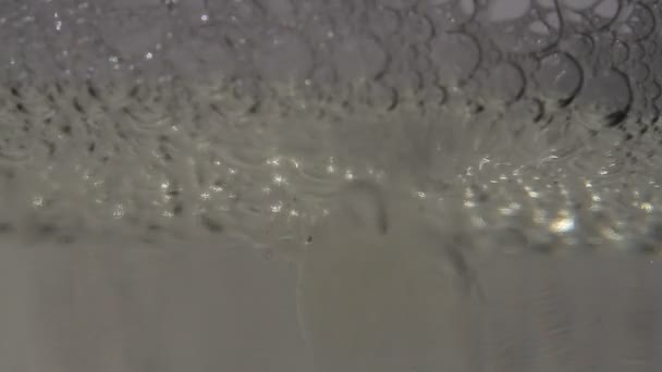 1080р, абстрактная вода, пузыри, макро — стоковое видео