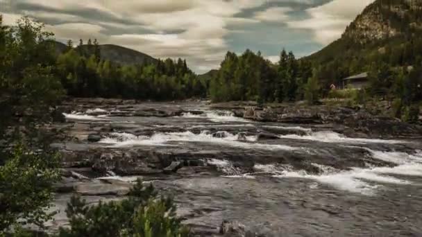 Épique et dramatique laps de temps plein de la région de Norvège — Video