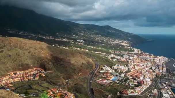 FullHD zaman atlamalı, La Palma, Santa Cruz De La Palma — Stok video