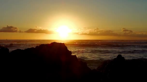 Günbatımı, Ile De La Reunion — Stok video