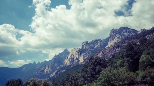 Timelapse, Col De Bavella Region, Corsica — Stock Video