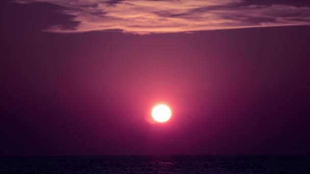 Timelapse, nascer do sol, praia da Córsega — Vídeo de Stock