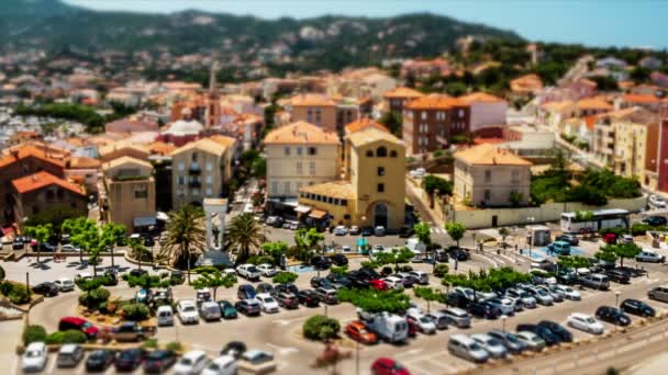 Timelapse, TiltShift, Calvi Centre Ville — Stockvideo