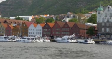 4k, Brueggen, Norveç, satır, evler uzun Pan