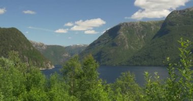 4k, Norveç, epik bir fiyort görünümü