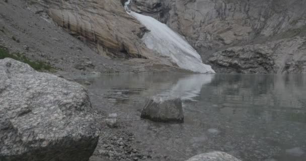 4K, Noruega, Glaciar Brikdalsbreen — Vídeo de stock