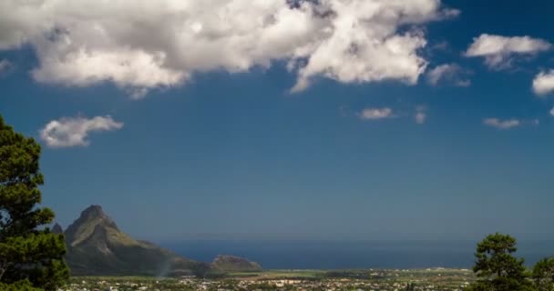 4 k Timelapse van Curepipe op Mauritius — Stockvideo