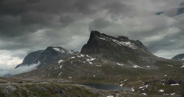 4K, laps de temps du paysage de Trollstigen, Norvège — Video