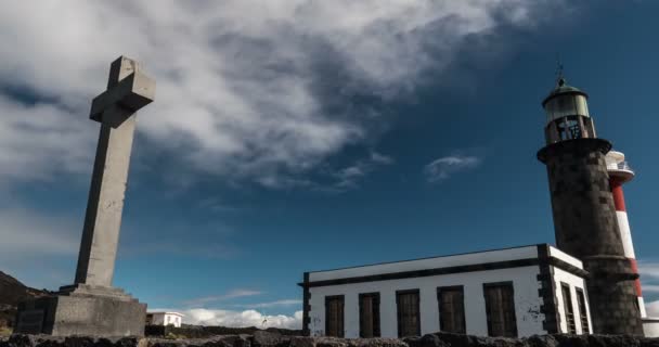 4 k Time Lapse, La Palma, latarnie morskie Fuencaliente — Wideo stockowe