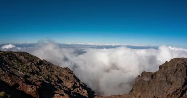 4k Time Fesse, La Palma, Roque De Las Muchachos — стоковое видео