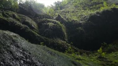 4k, Cascada De Los Tilos, La Palma, Kanarya Adaları üzerinde şelale
