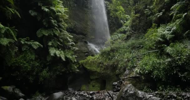 4k, cascada de los tilos, wasserfall auf la palma, kanarien — Stockvideo