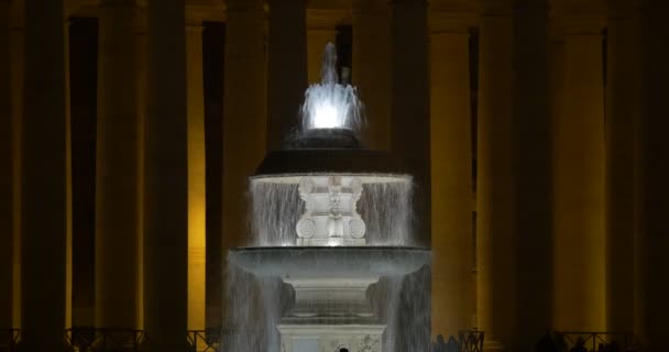 4k, Fontana Di Fiumi, Ρώμη, Ιταλία, Βατικανό — Αρχείο Βίντεο