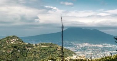 4k Timelapse - görünüm Vesuv volkan, Piemonte, İtalya