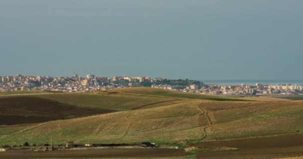 4K, Timelapse, Very long pan from Feldento to to Licata, Sicily — стоковое видео