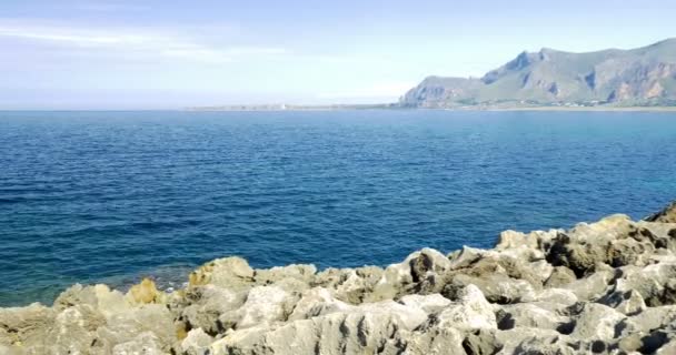 4 k，沿海线，西西里岛意大利 — 图库视频影像