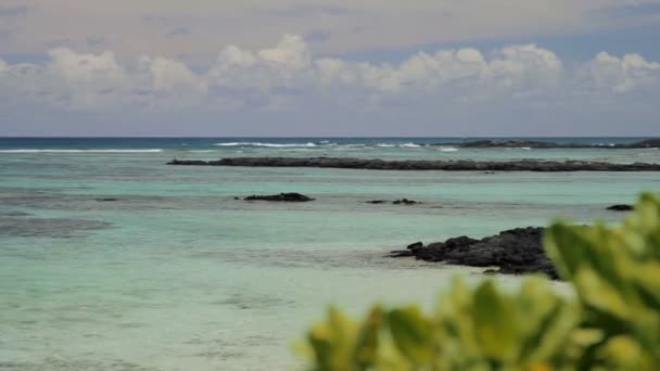 Vackra stränder i paradiset, Mauritius — Stockvideo