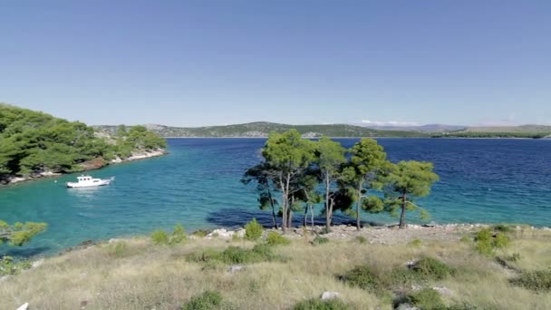 Vista al Mediterráneo, Croacia — Vídeo de stock