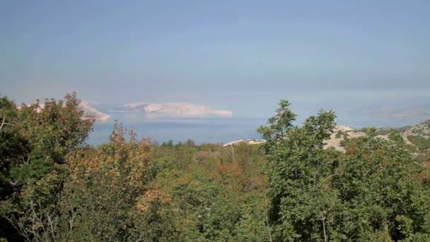 Widok Morza Śródziemnego, Chorwacja — Wideo stockowe