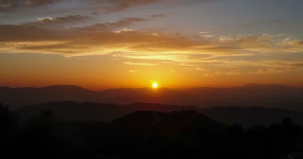 Ηλιοβασίλεμα Monte Μάλαγα, Ανδαλουσία, Ισπανία — Αρχείο Βίντεο