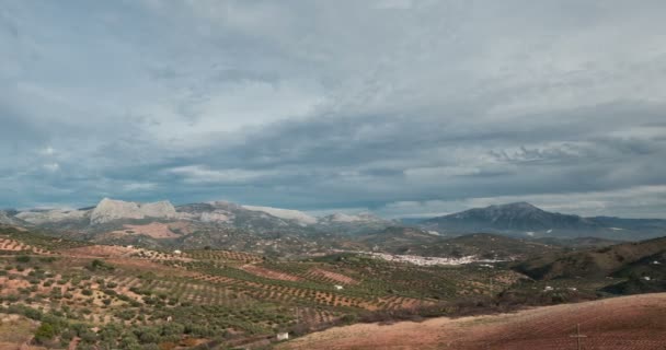 Moln tid förflutit, Andalusien, Spanien — Stockvideo