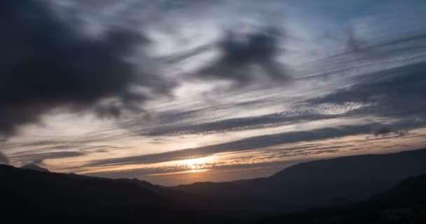 Caduta del tramonto, Andalusia, Spagna — Video Stock