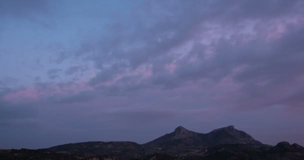 Πάροδο του χρόνου ημέρας και το βράδυ στο Embalse De Zahara, Ανδαλουσία, Ισπανία — Αρχείο Βίντεο