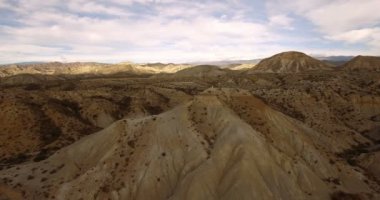 4k hava görünümünü çöl, Sierra Alhamila, İspanya