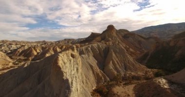 4k hava görünümünü çöl, Sierra Alhamila, İspanya