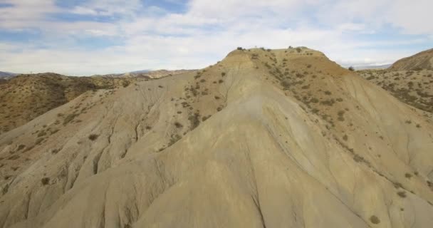 Vista aérea 4k en el desierto, Sierra Alhamila, España — Vídeos de Stock