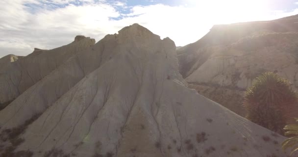 4k Vista aérea no deserto, Sierra Alhamila, Espanha — Vídeo de Stock