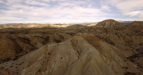 4k Veduta aerea nel deserto, Sierra Alhamila, Spagna — Video Stock