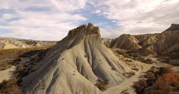 4 k 在沙漠，塞拉利昂 Alhamila，西班牙的鸟瞰图 — 图库视频影像