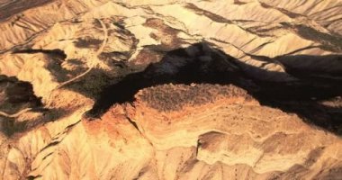 4k hava görünümünü çöl, Sierra Alhamila, İspanya