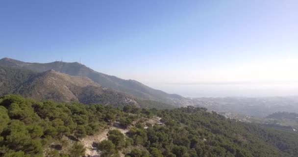 4 k 空中，飞山区与 La Capellania，西班牙安达卢西亚自治区观 — 图库视频影像