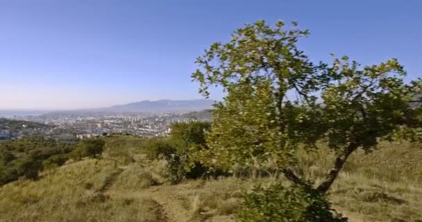 4 k-antenne, Cityscape Malaga, Andalusie, Spanje — Stockvideo