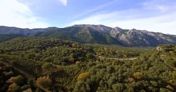 4 k antenne, Andalusische landschappen, Spanje — Stockvideo