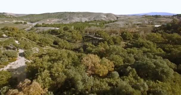 4 k antenn, andalusiska landskap, Spanien — Stockvideo