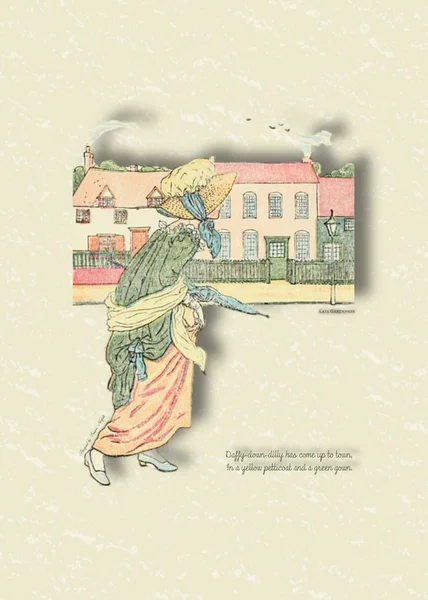 Daffy aşağı Dilly Vintage Kate Greenaway görüntü