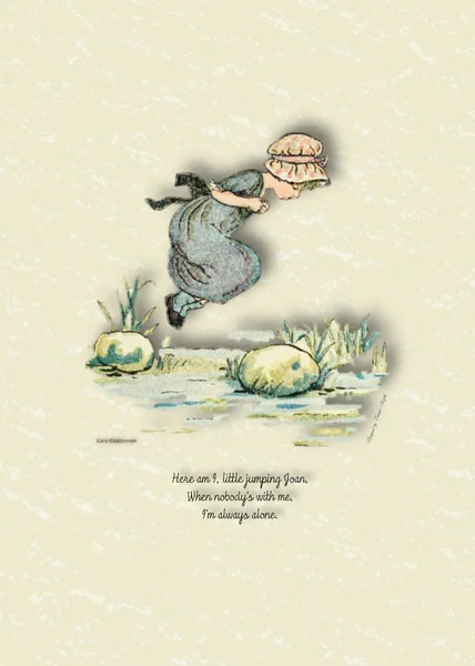 Küçük atlama Joan Kate Greenaway Vintage görüntü