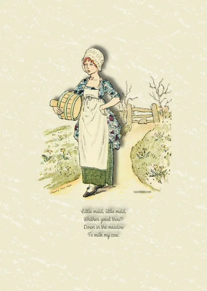 Küçük hizmetçi Kate Greenaway Vintage görüntü