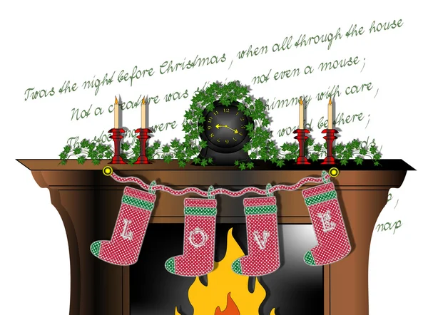 Stockings Hung By The Fire Royalty Free Stock Images