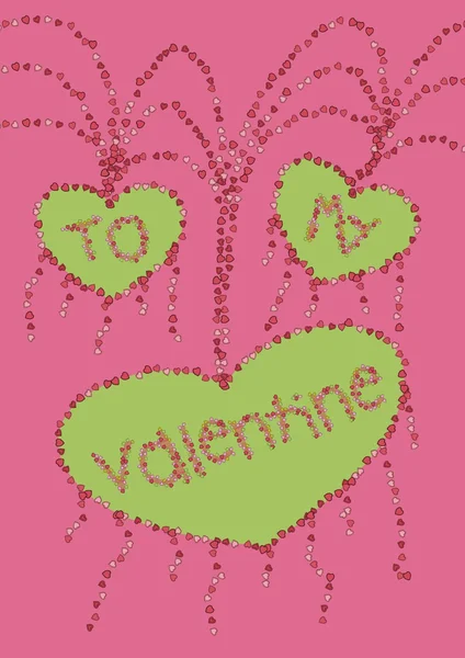 Kireç kalpler için My hearts duş ile Valentine