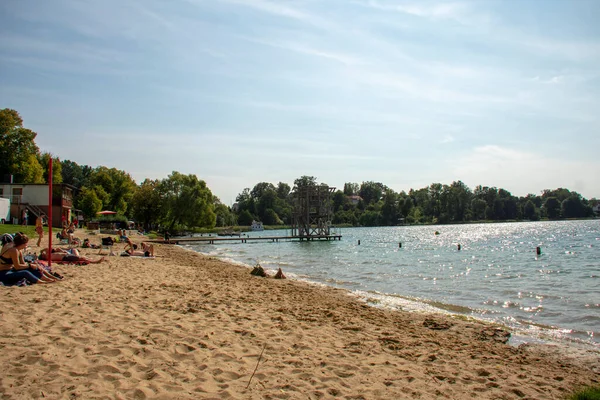 Παραλιακή Σκηνή Grosser Muggelsee Markische Schweiz Buckow Brandenburg — Φωτογραφία Αρχείου