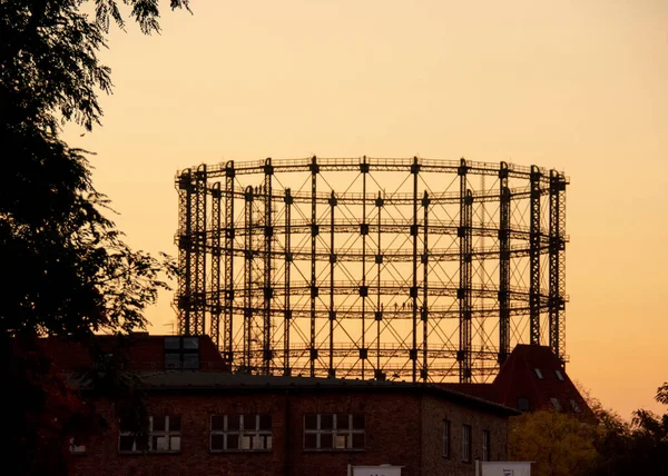 Gazometr Budynku Schoneberg Berlin — Zdjęcie stockowe